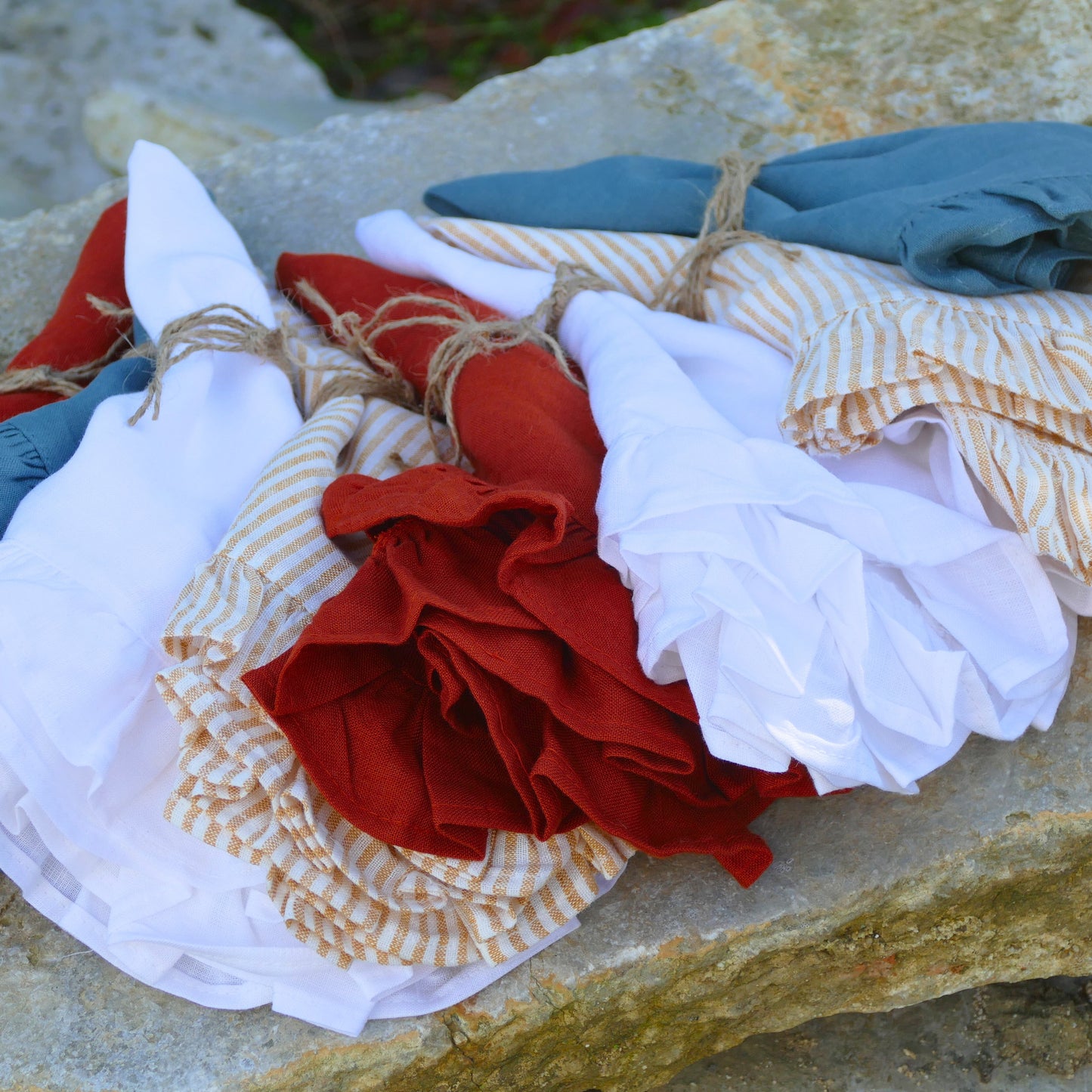 guardanapo de linho lavado