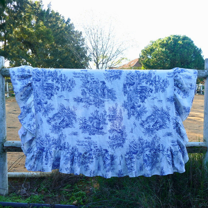 toalha de linho toile de jouy