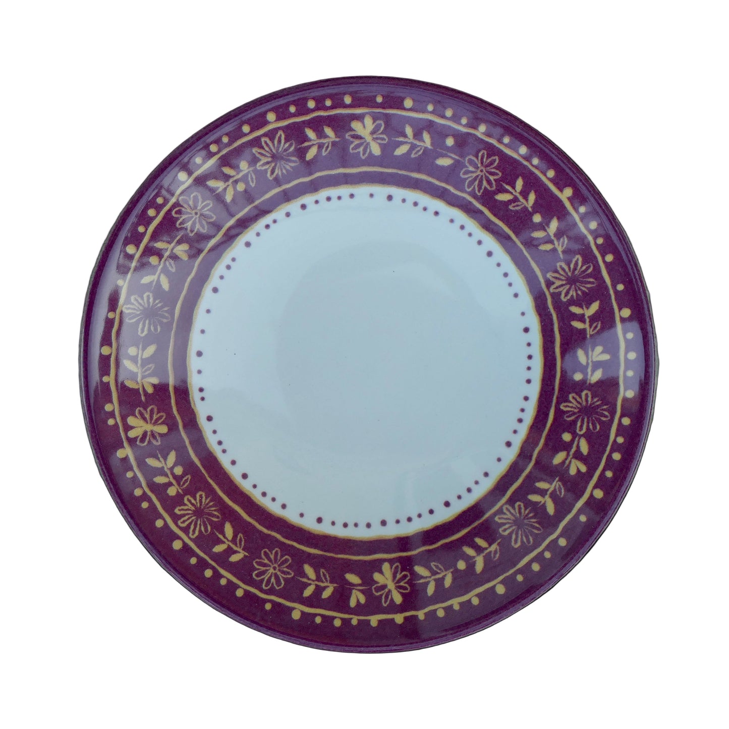 Conjunto 4 Pratos Fundos Bordeaux Fior Di Campo