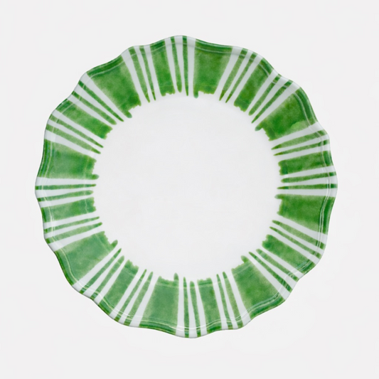 Conjunto 4 Pratos Rasos Stripes Verde
