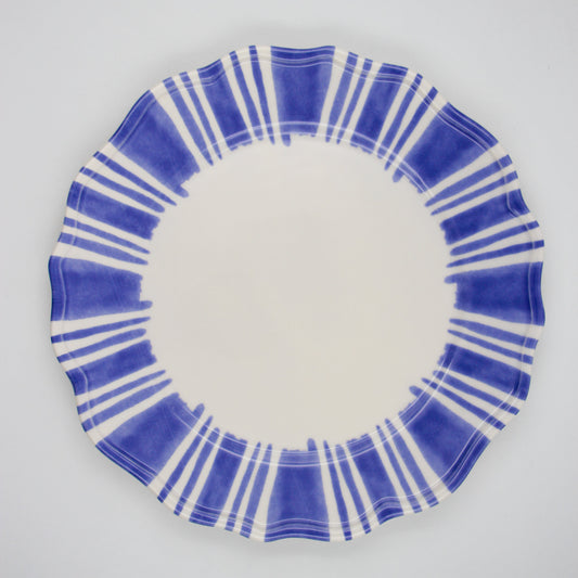 Prato Jantar Stripes Azul