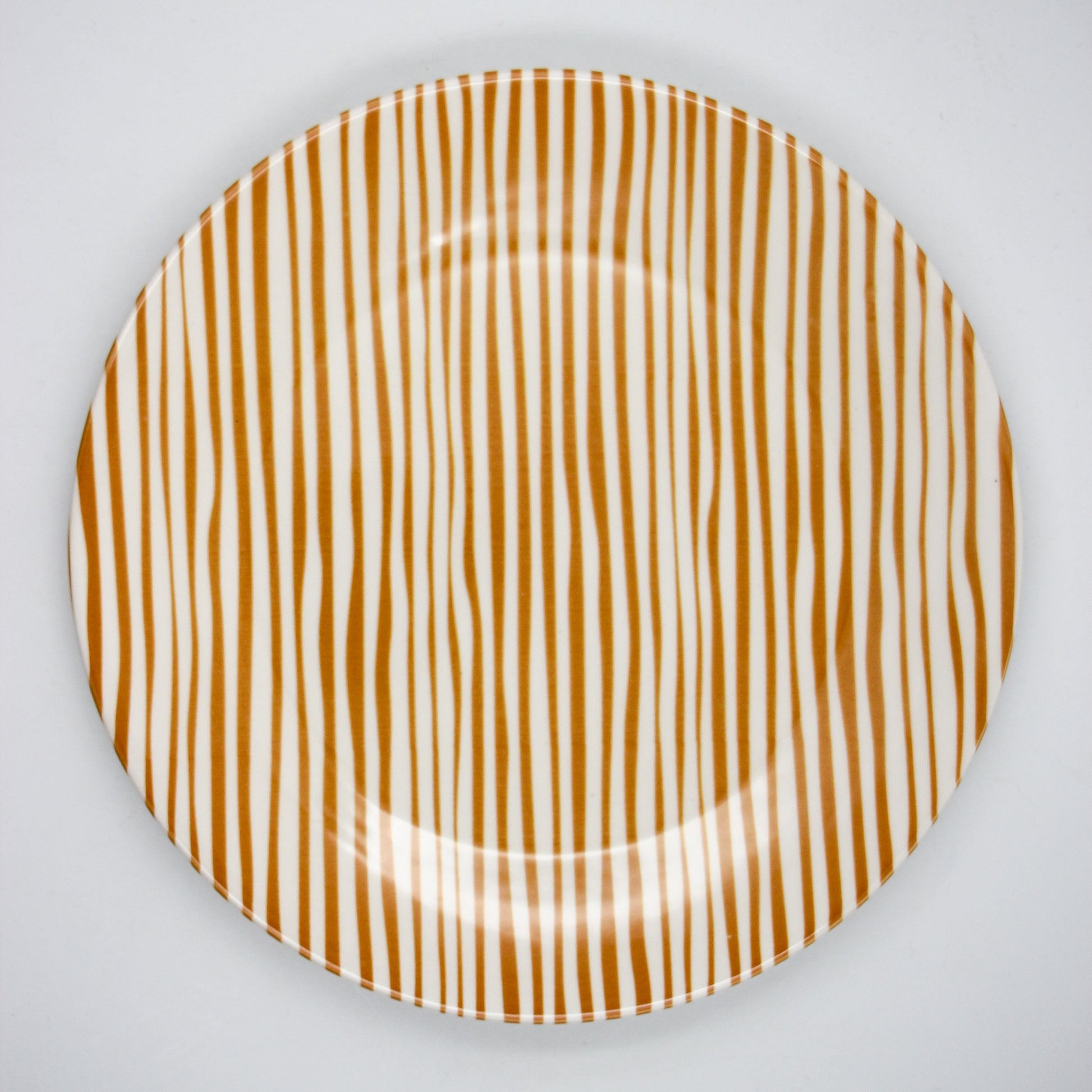 Prato Jantar Stripes Amarelo